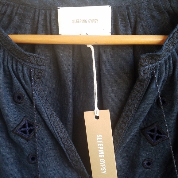 My Sleeping Gypsy Dark Blue Rosha Midi Dress - Picture 5 of 8